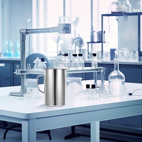 MLINS 2000ml Stainless Steel Measuring Cup with Handle for Kitchen Use Ideal for Baking and Lab