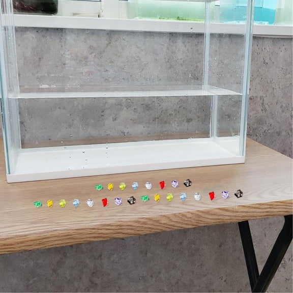 MLINS 200pcs Acrylic Fake Jewels Mixed Color Transparent Vase Fillers Faux Crushed Ice Rocks For Aquarium Decorative Vase Filler Table Setting Party Decorations