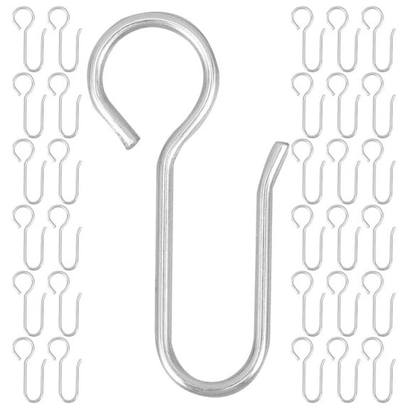 MLINS 200pcs Small Metal Curtain Track Hooks Ceiling Curtain Hanging Hook Curtain Track Hooks Drapery Hanger Hook Curtain Hanging Accessories