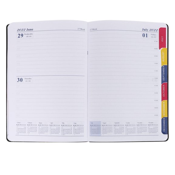 FONWILYO Time Management Schedule Notebook Planner Brown Paper 1Pack 8.3X5.7In