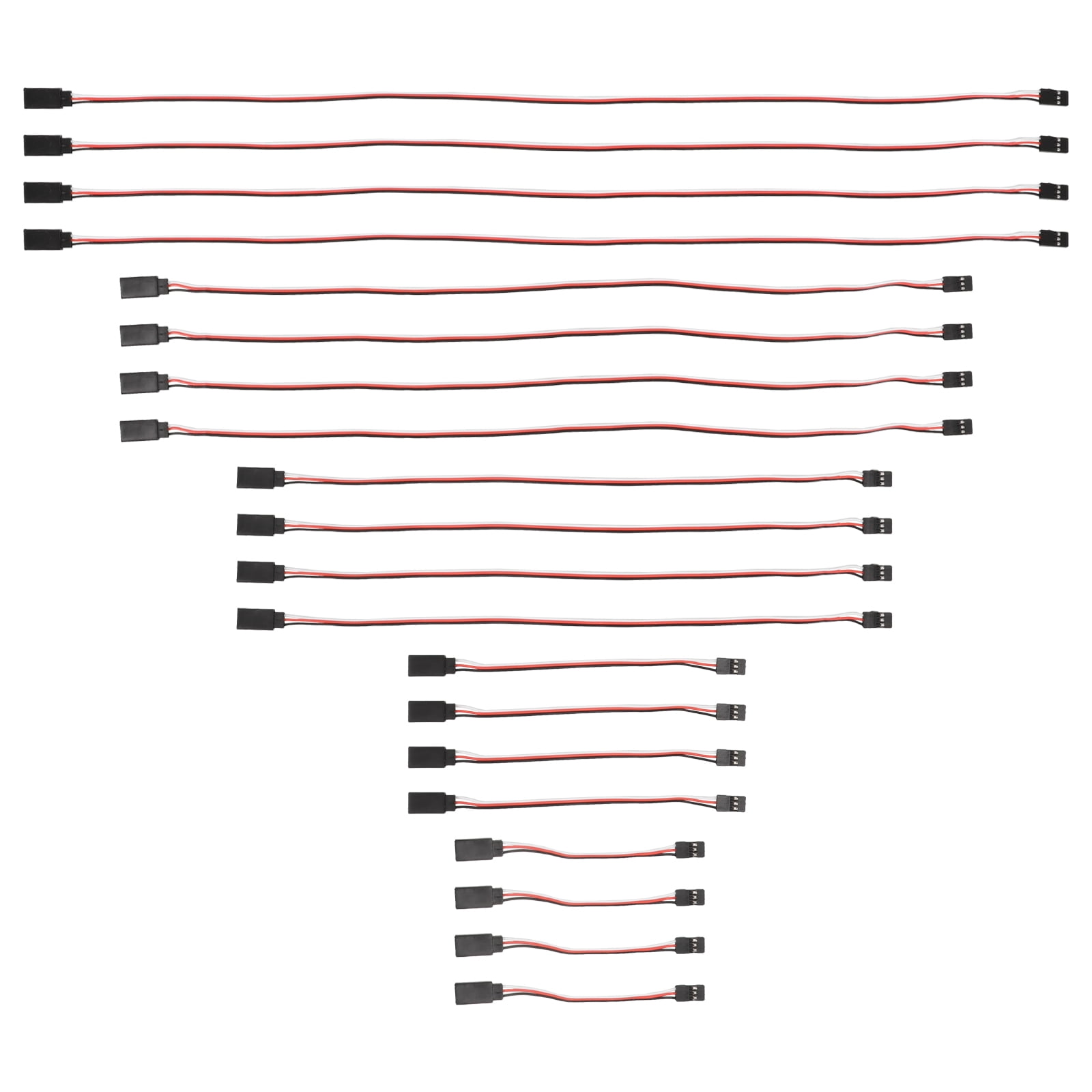 MLINS 20Pcs Servo Extension Cable Female to Male RC Servo Extension Cord Wire Connectors for Servo Extension Connection Control Board Remote Control Parts
