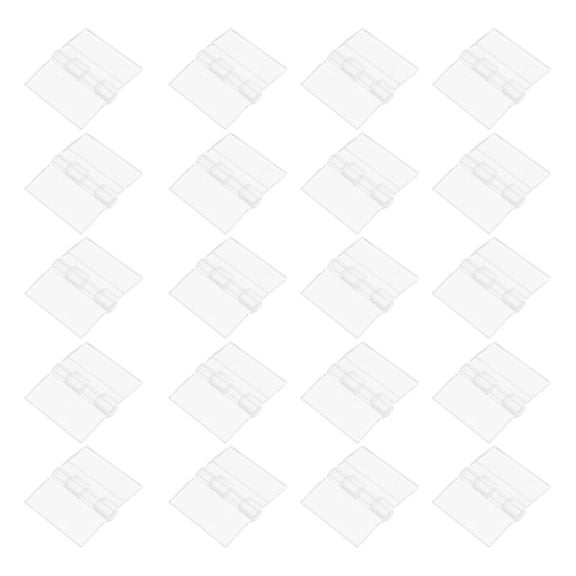 MLINS 20pcs Acrylic Hinges Clear Hinge For Crafts Transparent Continuous Piano Hinge For Aquarium Cabinets Diy Clear Containers Acrylic Box 32x38mm