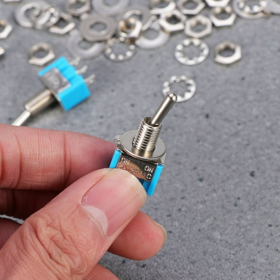 MLINS 20pcs Car Toggle SPDT ON-ON 3 Pin 2 Position 6A 125V Latching Micro
