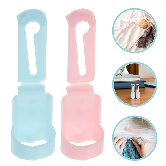 MLINS 20pcs Finger Guides Crochet Knitting Supplies Soft Yarn Guide Finger Holder Plastic Weaving Thread Guide Separated Thimble Crafts Accessories