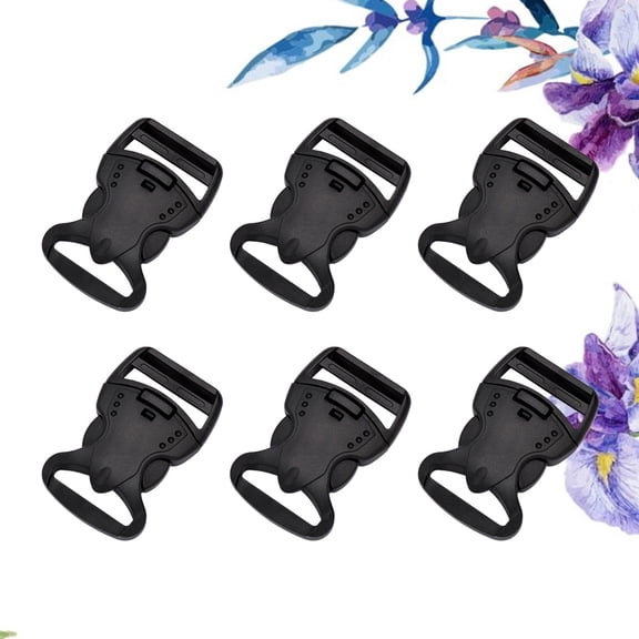 MLINS 20pcs Plastic Buckles Side Release Buckle No Sewing Required Buckles for Backpack Bracelet (Black)