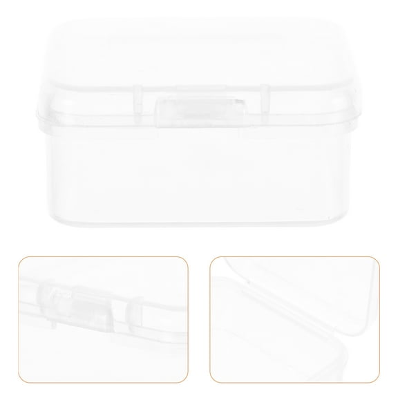 MLINS 20pcs Portable Plastic Organizer Mini Containers Square Small Storage Boxes with Hinged Lids for Collecting Small Items Beads Jewelry