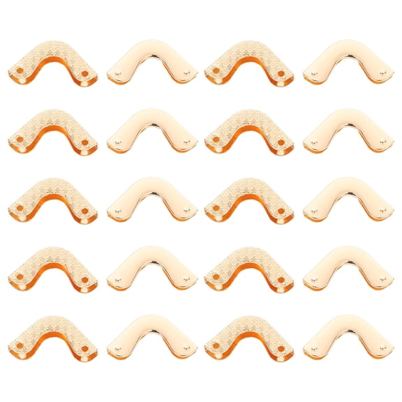 MLINS 20pcs Zinc Alloy Metal Corner Guards For Boxes Handbag Sturdy Edge Protectors Easy To Install Corner End Clamps Replacement