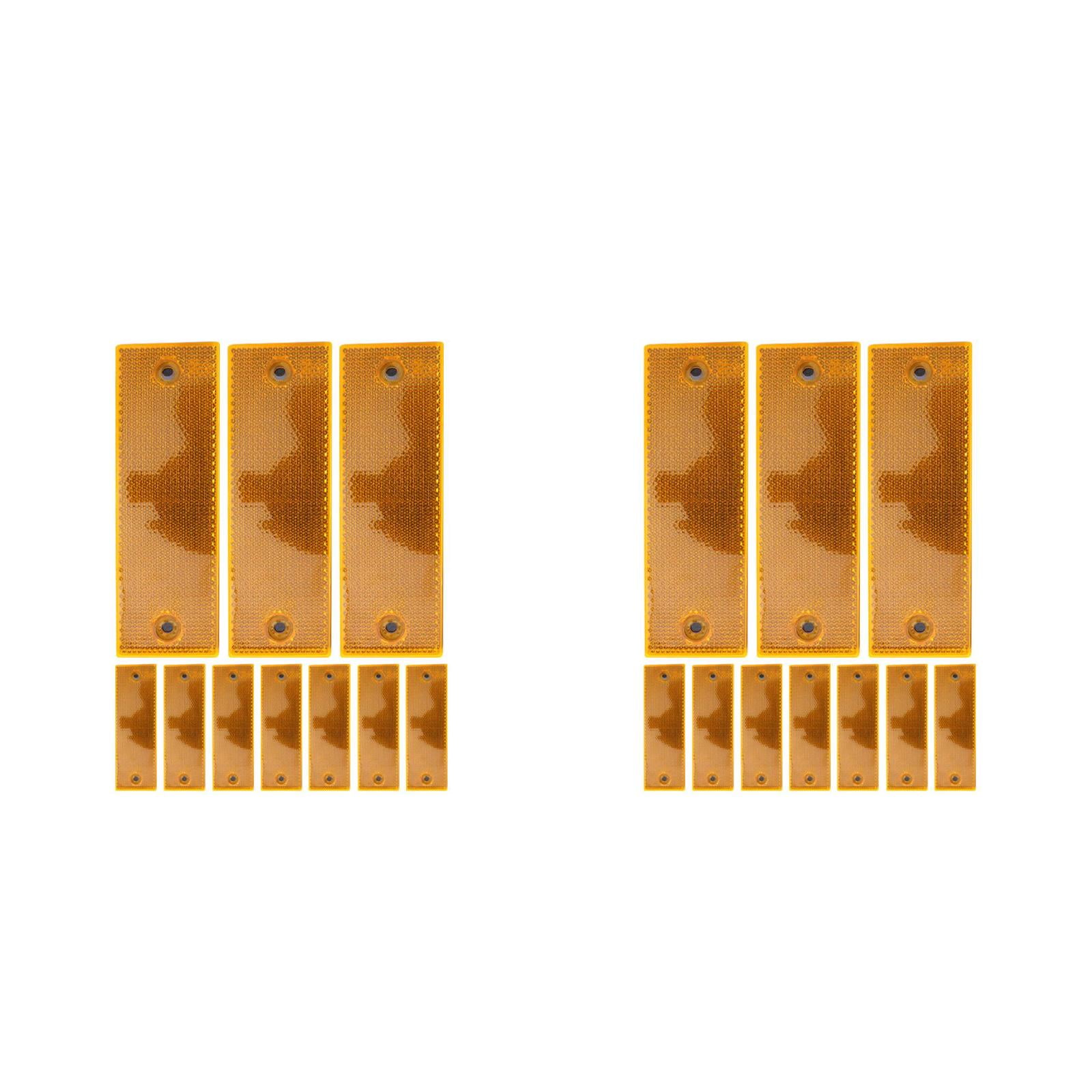 MLINS 24 pcs Bicycles Reflectors Golf Cart Reflectors Small Reflective Signs Road Reflectors Vehicle Reflectors Car Reflector Reflectors For Post Small Bicycles Reflectors