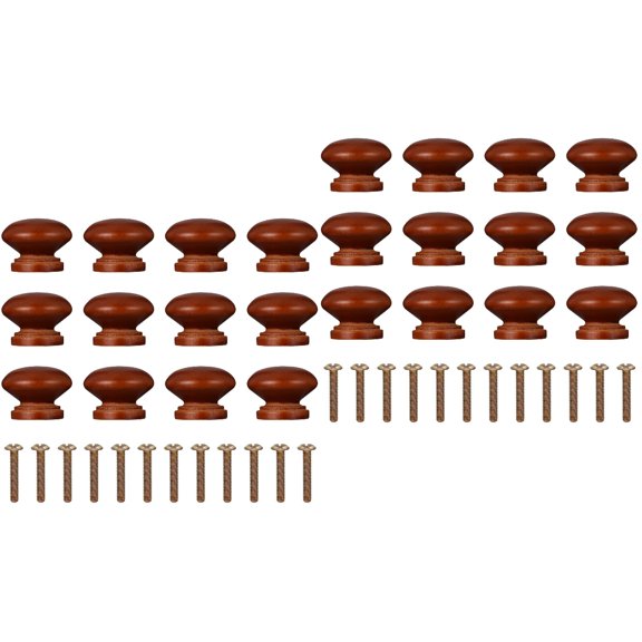 FELTECHELECTR Drawer Knob Wood Replacement Diy Enthusiasts 24Pcs 1.2X1.2X0.9In