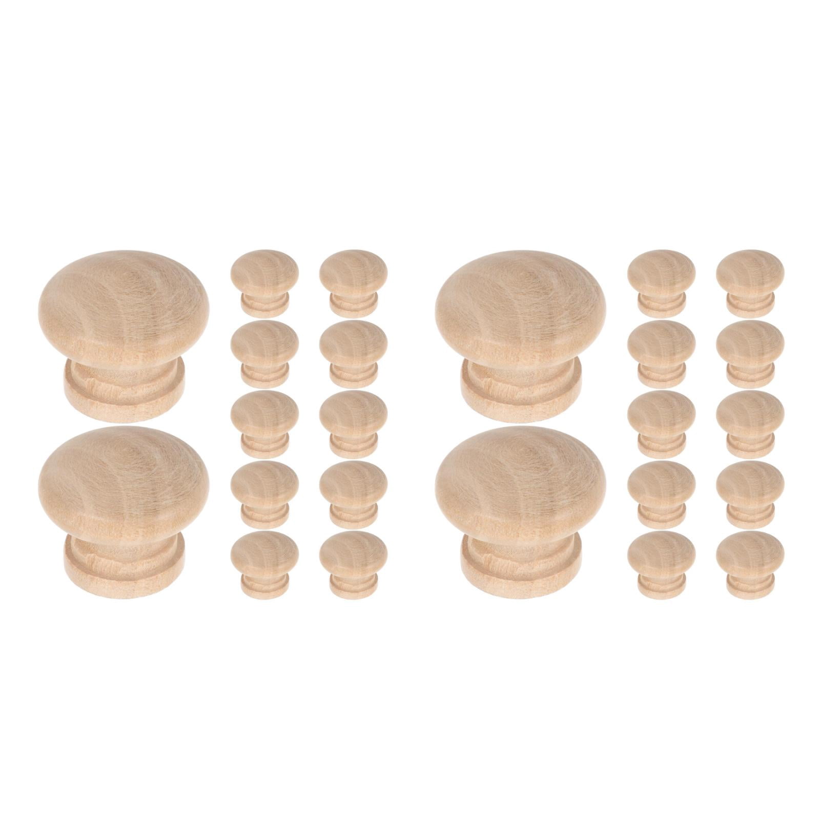 MLINS 24 pcs Wood Knobs For Dresser Unique Cabinet Knobs Retro Drawer ...