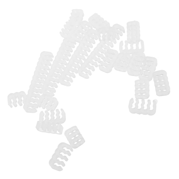 MLINS 24pcs Cable Clips Plastic Cord Organizer Wire Tidy Clips Cable Arrangement Comb Tools M-Type Fixing Cord Clamps For Desk Management