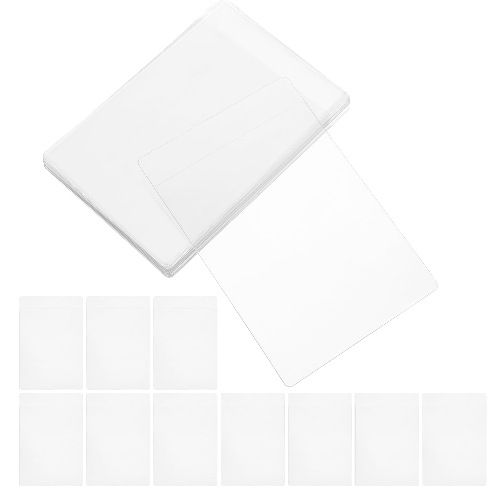 MLINS 25 Pcs Card Protective Covers Folder Semi Rigid Holders Clear ...