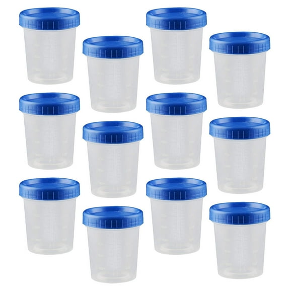 MLINS  25 Pcs Cup Sample Beaker Measuring Cups Blue Lid Good Quality Graduated