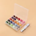 thumbnail image 1 of AURARMLET Plastic Empty Thread Spools Assorted Color 25 Pcs in Clear Sewing Storage Case, 1 of 8