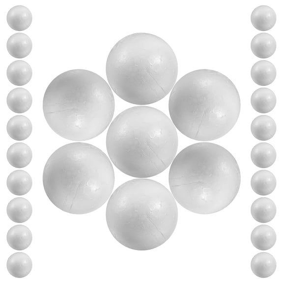 DINHEAROM 25Pcs Foam Balls for Crafts Smooth Surface White DIY Material