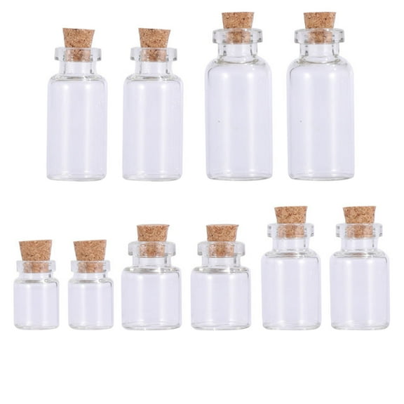 DINHEAROM White Wishing Bottle Glass 25Pcs