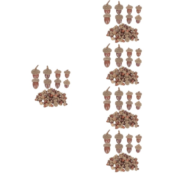MLINS 250 Pcs Mini Acorn Ornaments Dining Table Acorns for Diy Wreath and Garlands Making