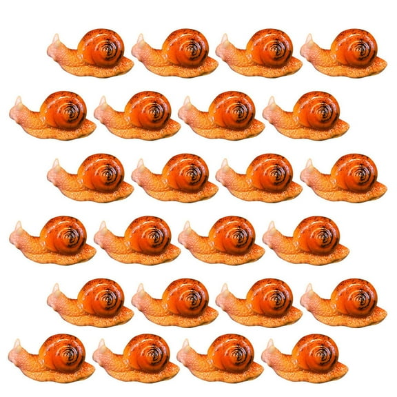 MLINS 25pcs Tiny Snail Figurines Mini Snail Figurines Simulated Snail Decorations