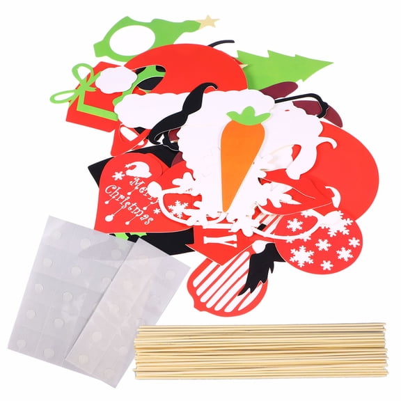YUYUETIME 28Pcs Christmas Photo Prop Assorted Color for Party Decoration with Diverse Designs