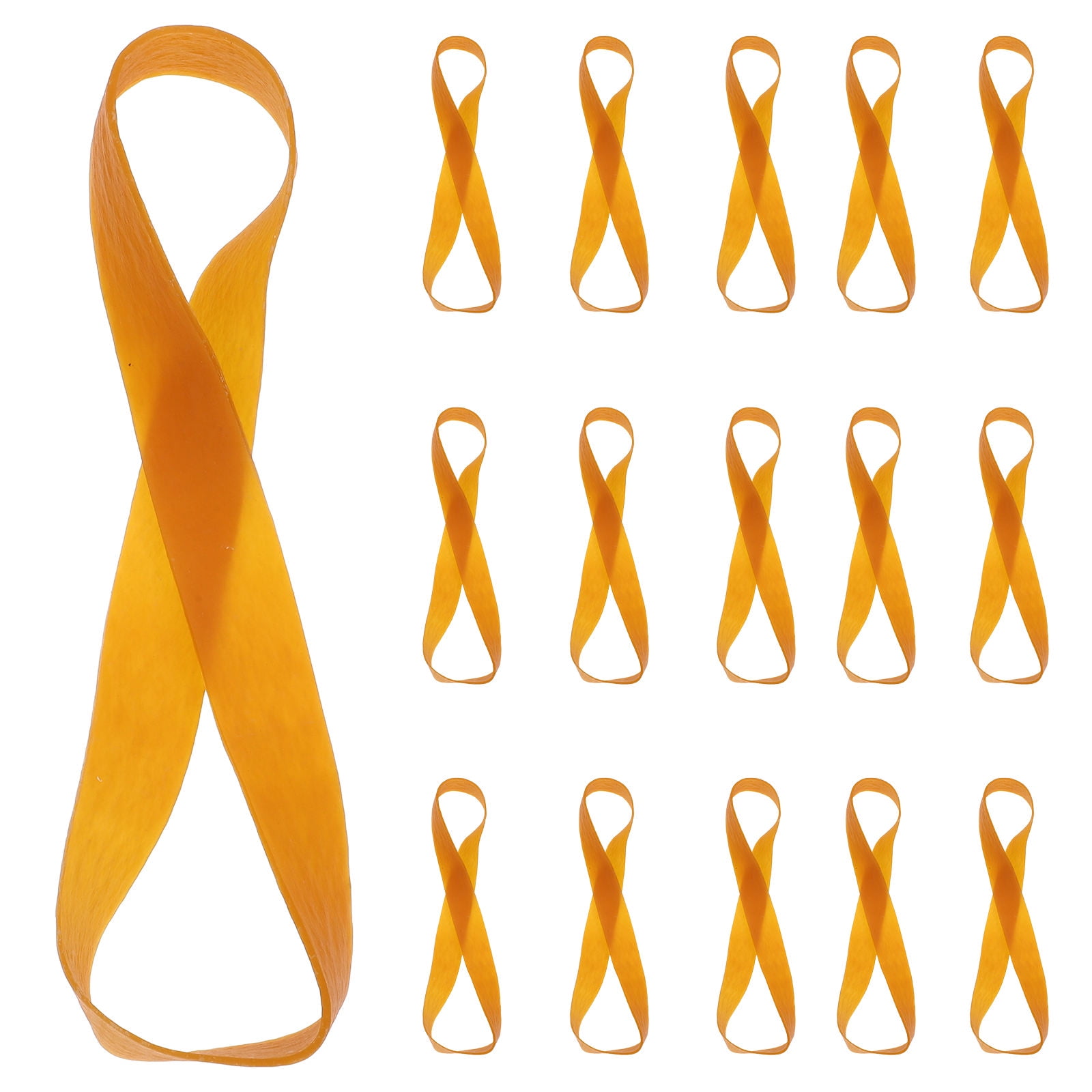 MLINS  28 Pcs Hiking Rubber Bands Wide Thick Strong Industrial Office Yellow