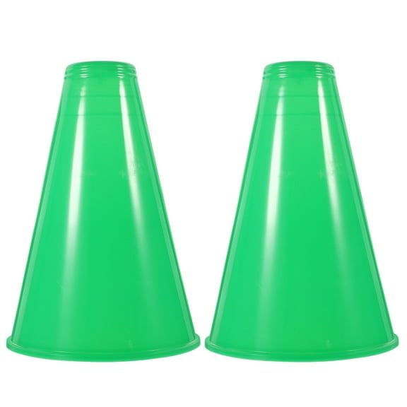 MLINS 2-Pack Portable Plastic Cheer Megaphones for Sports Events, Activities, and Outdoor Use