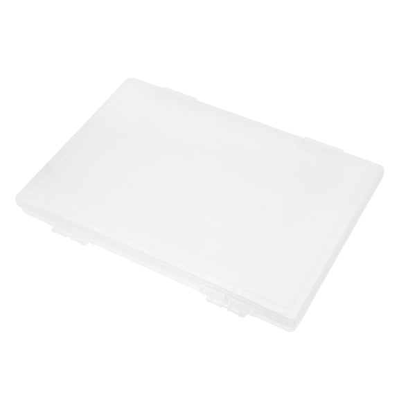 MLINS 2PCS File Box Paper Organizers Holder Transparent Document Paper Project Case Plastic Paper Storage Container Box File Protector for Magazine