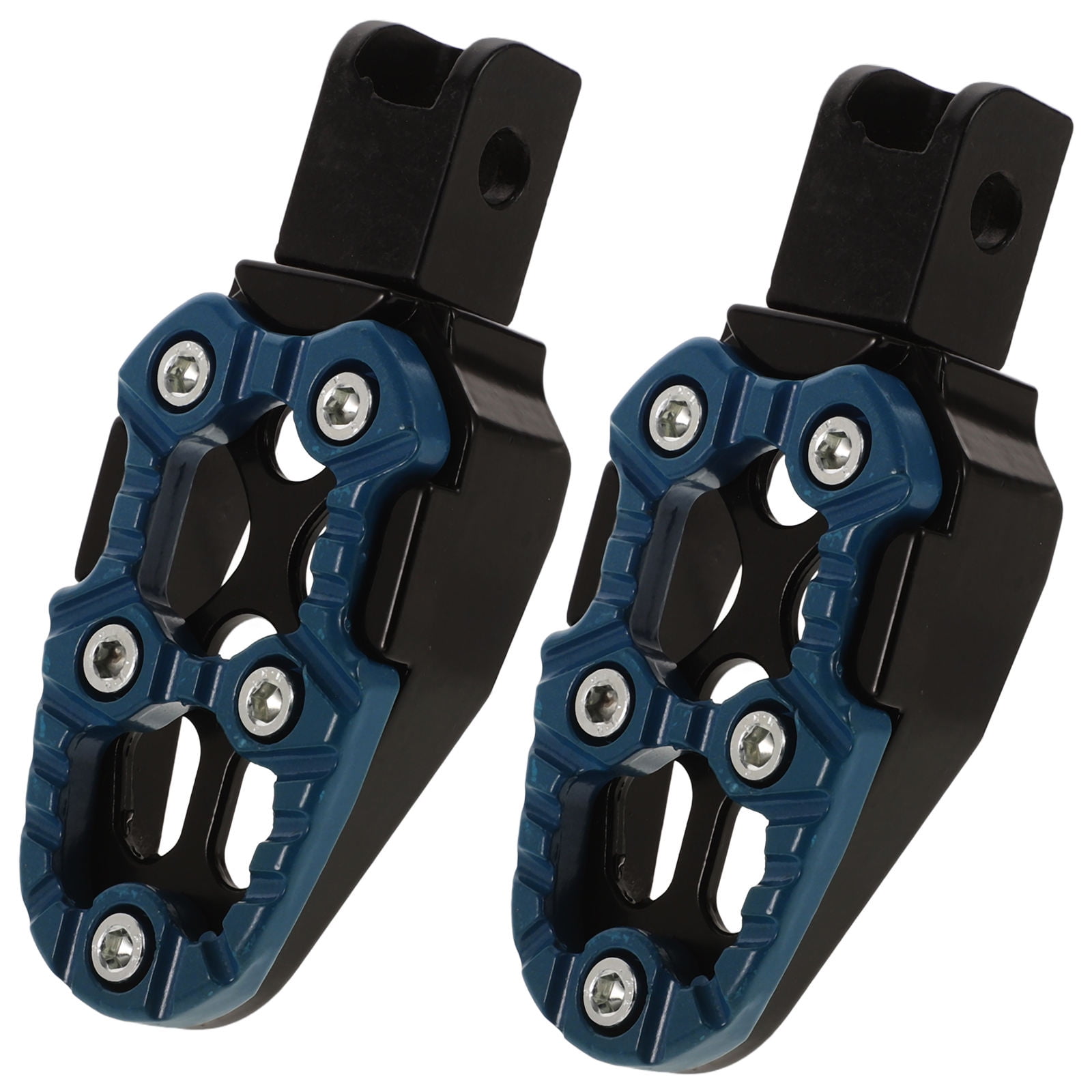 MLINS 2PCS Motorcycle Footpegs Universal Aluminum Alloy Motorcycle Foot Pegs Easy Installation Anti-Slip Footrest for Off-Road and Mini Bikes