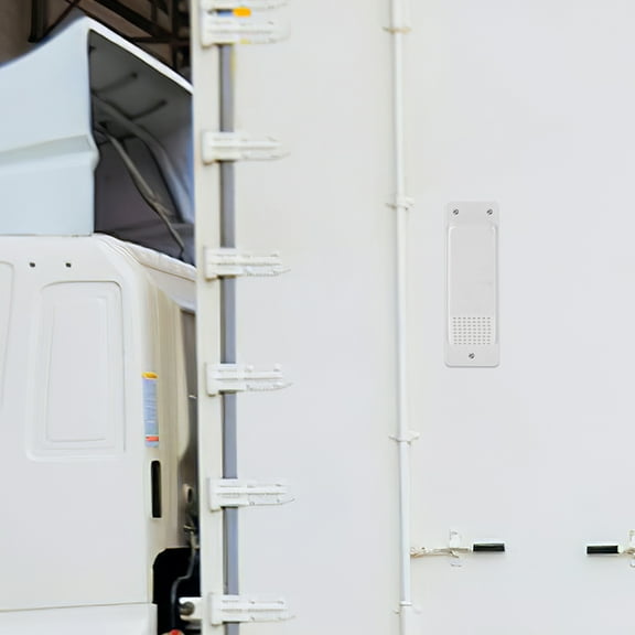 FELTECHELECTR Container Side Vents Truck Cargo Air Vents Plastic White 2PCS