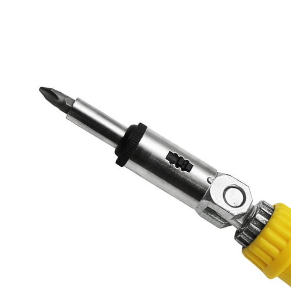 DINHEAROM 2Pcs Adjustable 180 Degree Ratatable Screwdriver Handle for Hard to Reach Fasteners