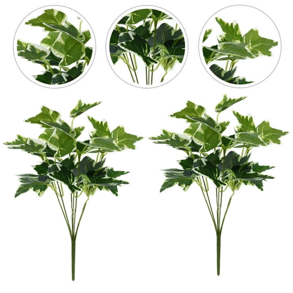 MLINS 2Pcs Decorative Artificial Green Leaves Branches Simulated Plants