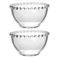 thumbnail image 1 of AURARMLET Set of 2 Round Glass Oatmeal Bowls 8.5x8.5x3.9 cm Clear Glass Cereal Soup Bowls, 1 of 8
