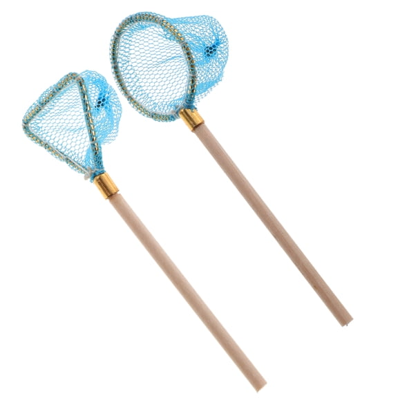 AURARMLET Small Nets Mini Fishing Net Blue 2Pcs 3.34x0.98x0.20in