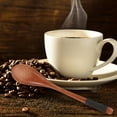 thumbnail image 1 of HEALEEP Mini Coffee Spoons Wood Brown For Dining 2Pcs 8.9X1.6In, 1 of 8