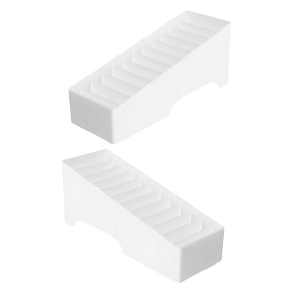 MLINS 2Pcs Multi-grid Phones Holder Phones Storage Case Tabletop Compartment Wooden Phone Box (12-grid)