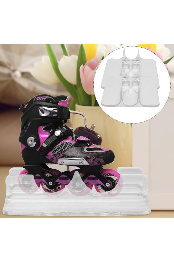 Roller Skates Display Beam Bracket PVC Ice Skate Display Holder 2Pcs 12.00X9.50X2.50cm