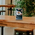 thumbnail image 2 of A5 Walnut Wood Sign Holder Vertical Table Card Flip Display 6 Pages-12 Sides,T Double Sided Flyer Display Frame With Base,Table Card For Picture Paper Store Office Menu Retail Show Fair (6x8 2 of 10