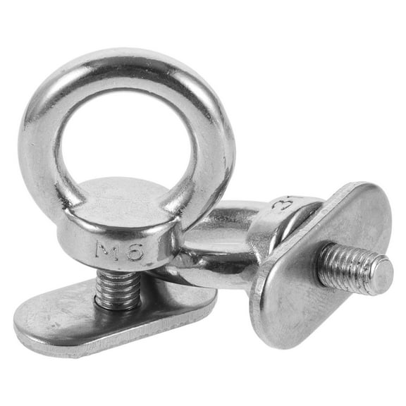 MLINS 2Pcs Tie Down Eyelets for Track Mount Stainless Steel Kayak Hardware Eye Bolt Eyelet Hooks Heavy Duty Nut Eye Screw Ring Eye Bolt