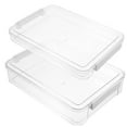 thumbnail image 1 of MLINS 2Pcs Transparent Certificate Box Documents Container File Box Large Capacity File Box Portable File Holder, 1 of 8