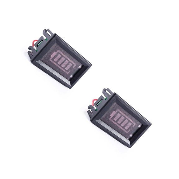 MLINS 2pcs 12V LED Battery Indicator Meter Gauge for Lead-ACID Battery