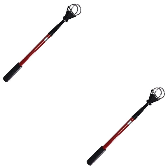 MLINS 2pcs 6 Inch Five-section Retractable Stretchable Ball Retriever Scoop Telescopic Up Grabber Shaft Tool Ball Up Tool