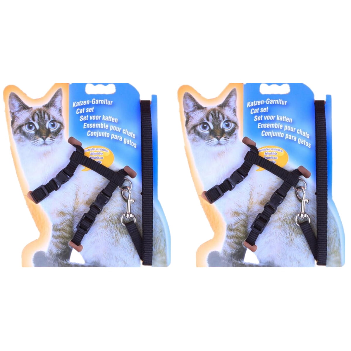 MLINS 2pcs Adjustable Pet Cat Kitten Belt Collar Harness Safety Strap ... - Leash Harness Cat Safety Collar