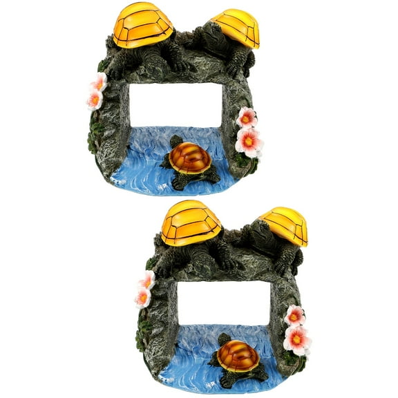 MLINS 2pcs Animals Downspout Extension Sculpture Figurine Turtle Outdoor Statue