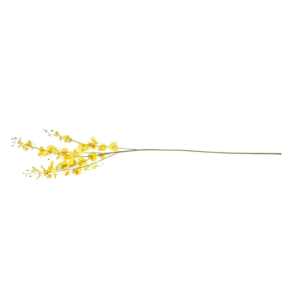MLINS 2pcs Artificial Orchid Silk Fake Flower Long Stem Flower Fake Oncidium Decor