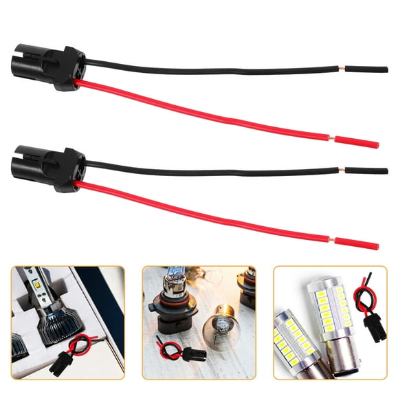 MLINS 2pcs Auto Light Bulb Socket Extension T10 Lamp Holder Connector for Car Instrument Panel License Plate Side Marker Lights Supplies