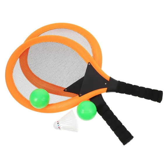 MLINS 2pcs Badminton Tennis Rackets Children Kids Outdoor Sports Parent-Child Sports Educational Sports Game Toys(Orange)