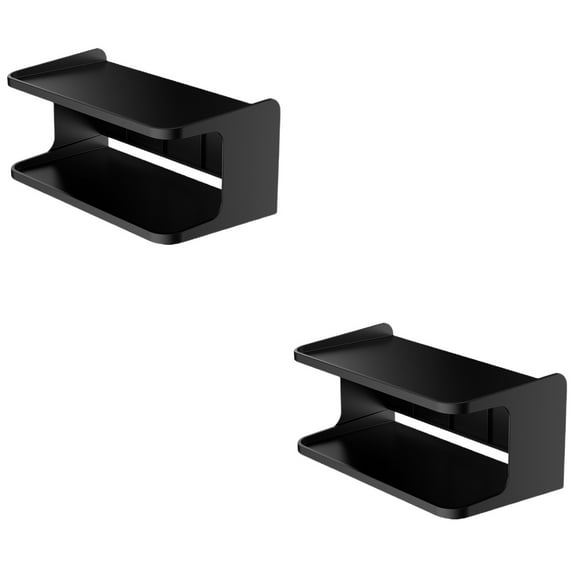 MLINS 2pcs Bedside Shelf Wall-mounted Double Layer Storage Shelf Bedside Organizer