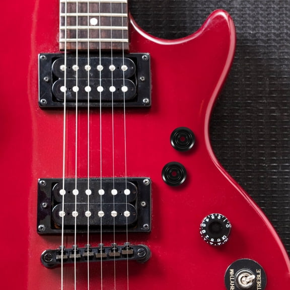 MLINS 2pcs Black Bass String Retainer Guides Metal String Trees For bass Locking Nut Essential For Bass Players