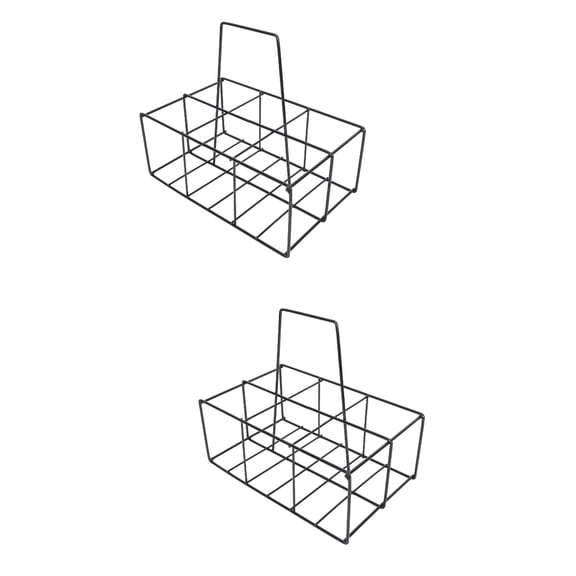 MLINS 2pcs Bottle Basket Beer Carrying Rack Milk Bottle Holder for Bar Restaurant