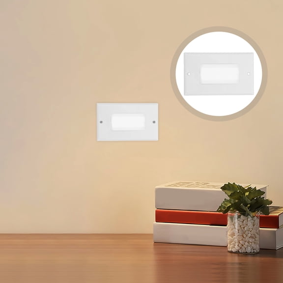 DINHEAROM Wall Brush Pass Through Plate White 2Pcs 4.5x2.8x0.2In