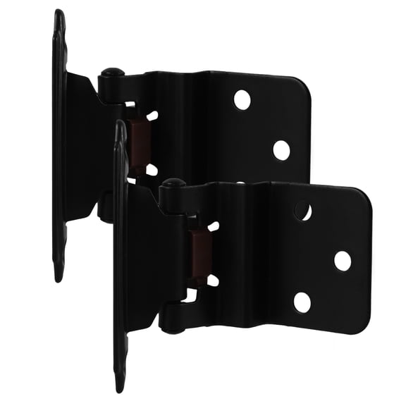 Soft Closing Kitchen Cabinet Hinges with Strong Metal Material for DIY Use Black Color 2 Pcs